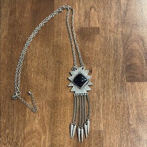 Silver Geometric Pendant Necklace